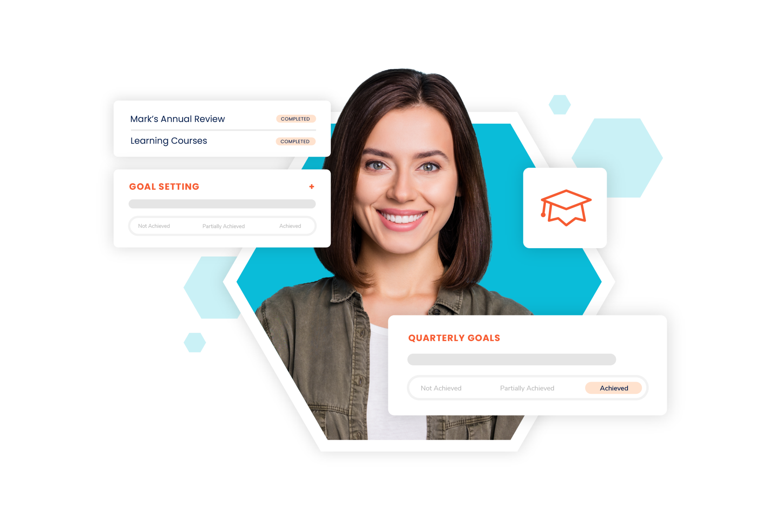 TrakStar Learn Person Hex Graphic